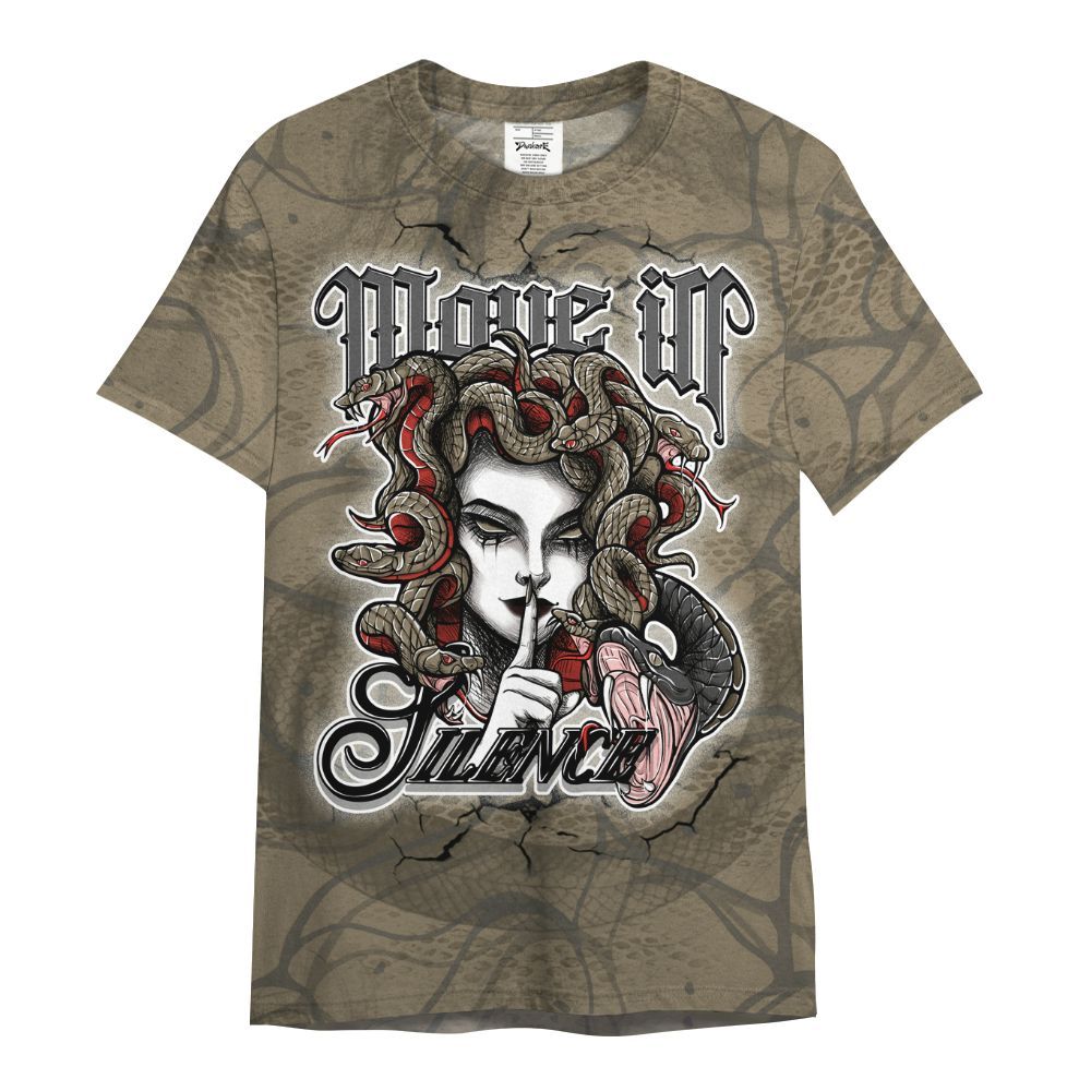 Shirt To Match Olive 9s - Girl Move In Silence All Over Print