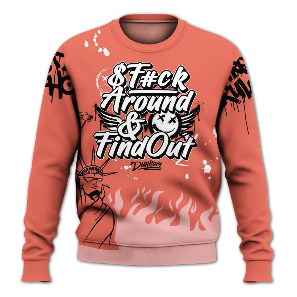 Sweatshirt To Match Low OG PSG 1s - Graphic Fck Around Find Out All Over Print