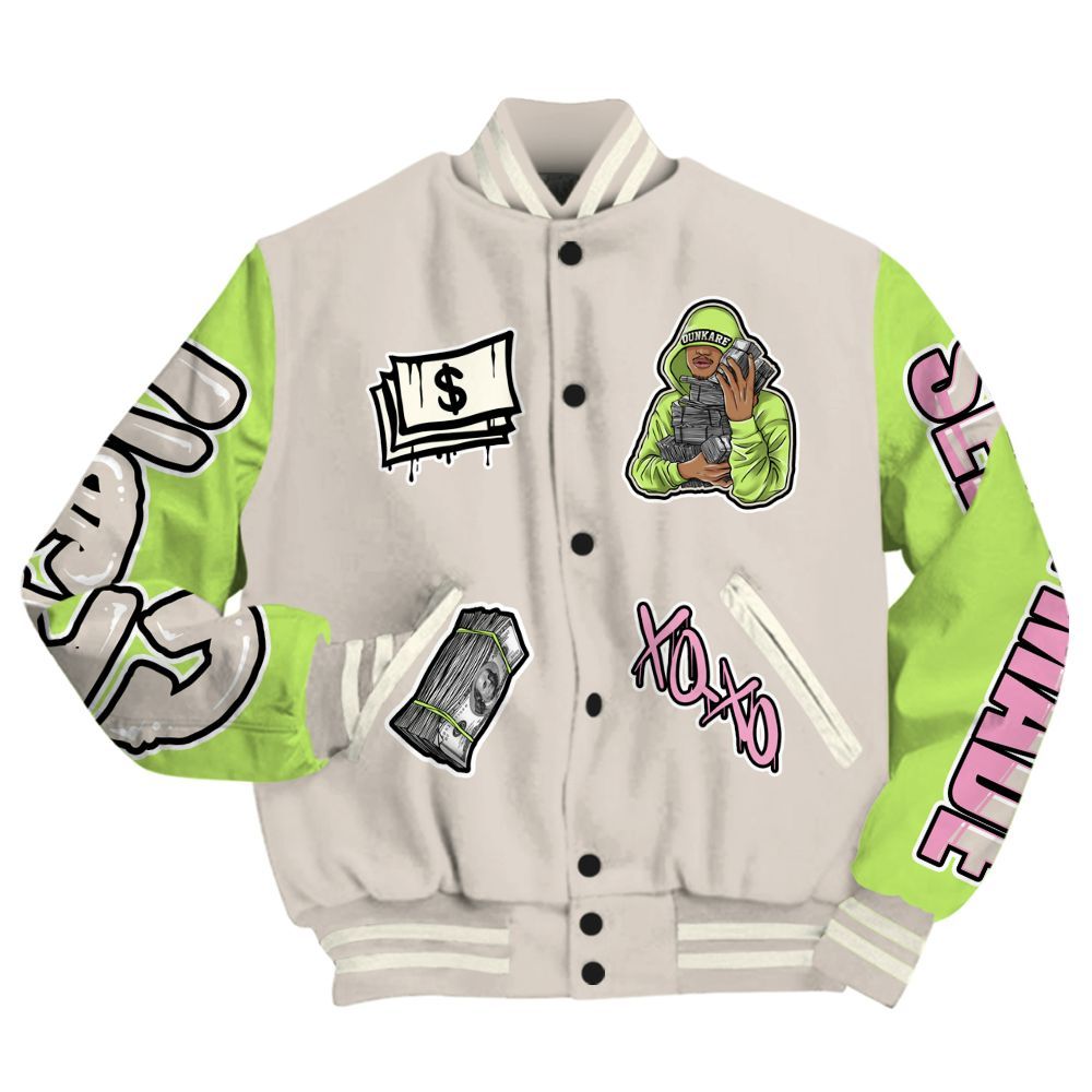 Varsity Jacket To Match Jack Black Night Silver - Selfmade Unique All Over Print