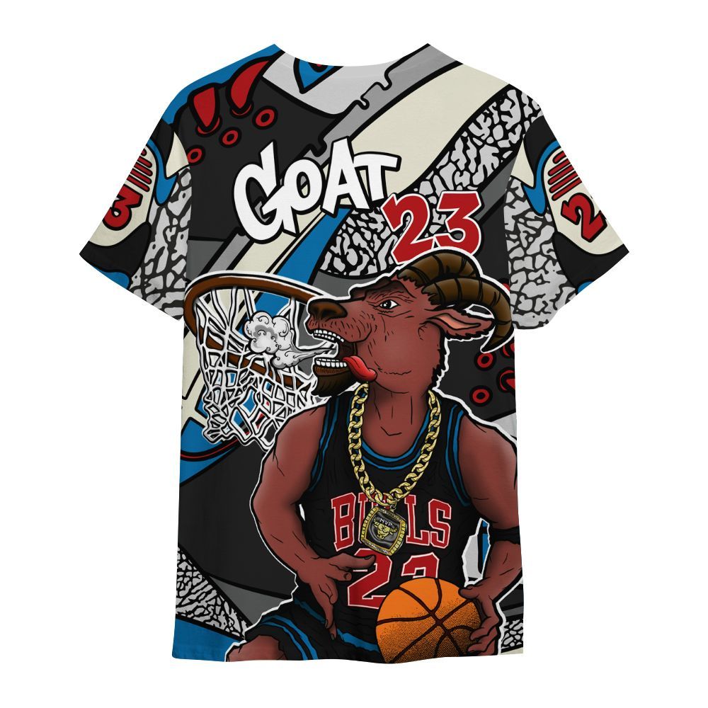 Shirt To Match Rare Air 3s - Number 23 Style 3s All Over Print