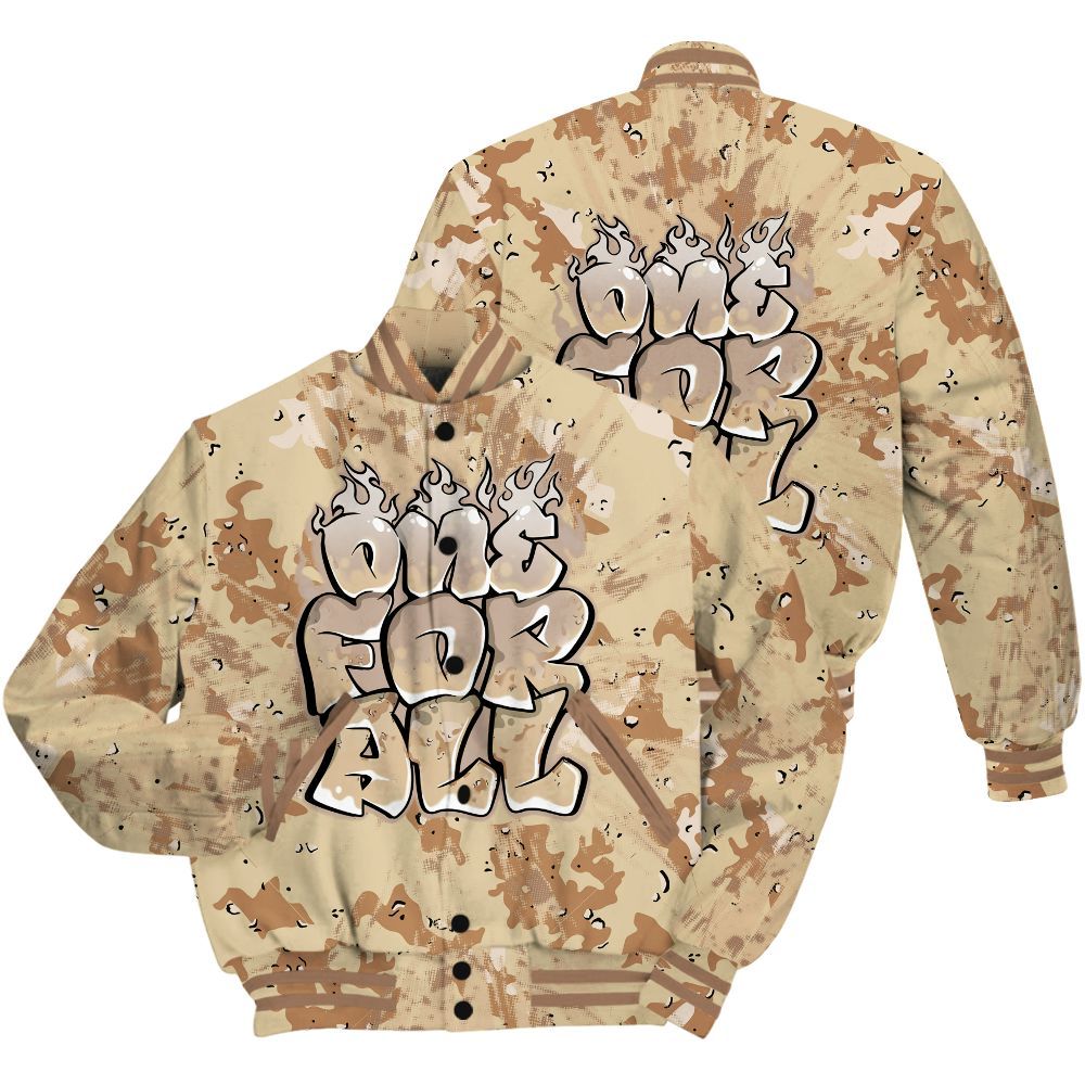 Varsity Jacket To Match Desert Camo 3s Shirt - Ones For All Graphic Luxury All Over Print