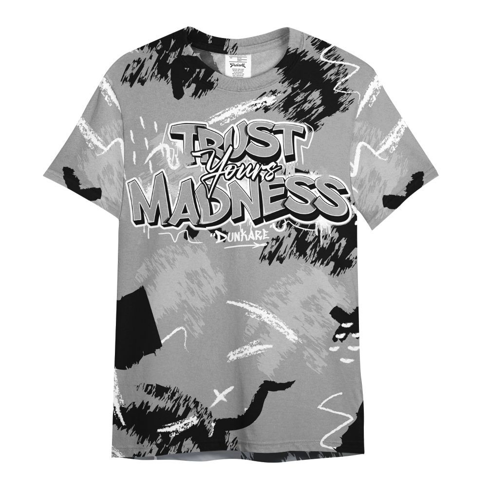 Shirt To Match Black Wolf Grey 12s - Trust Your Madness Retro All Over Print