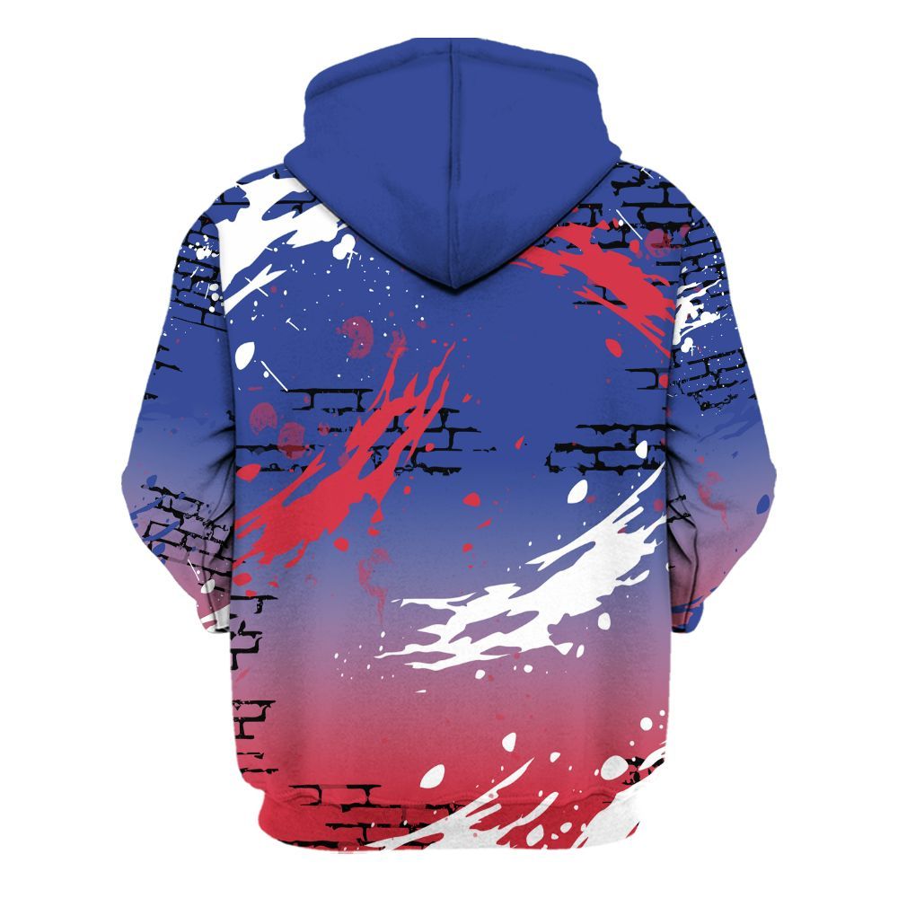 Hoodie To Match Air Griffey Max USA Red White Blue 1s - Values Of Loyalty Drip All Over Print