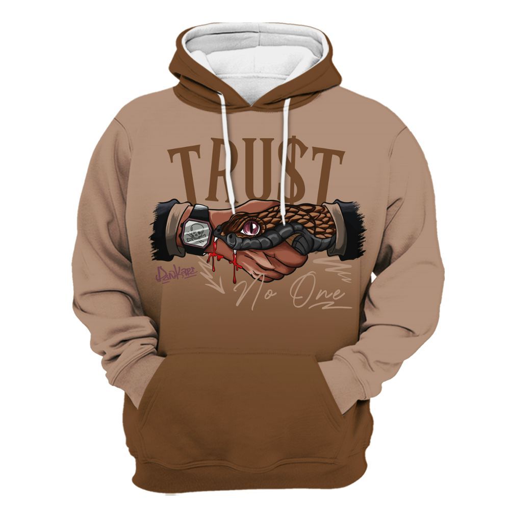 Hoodie To Match Archaeo Brown 3s - Snake Trust No One Drip All Over Print