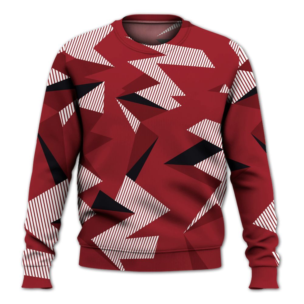 Sweatshirt To Match High Black Toe Reimagined 1s - Geometric Camouflage Pattern All Over Print
