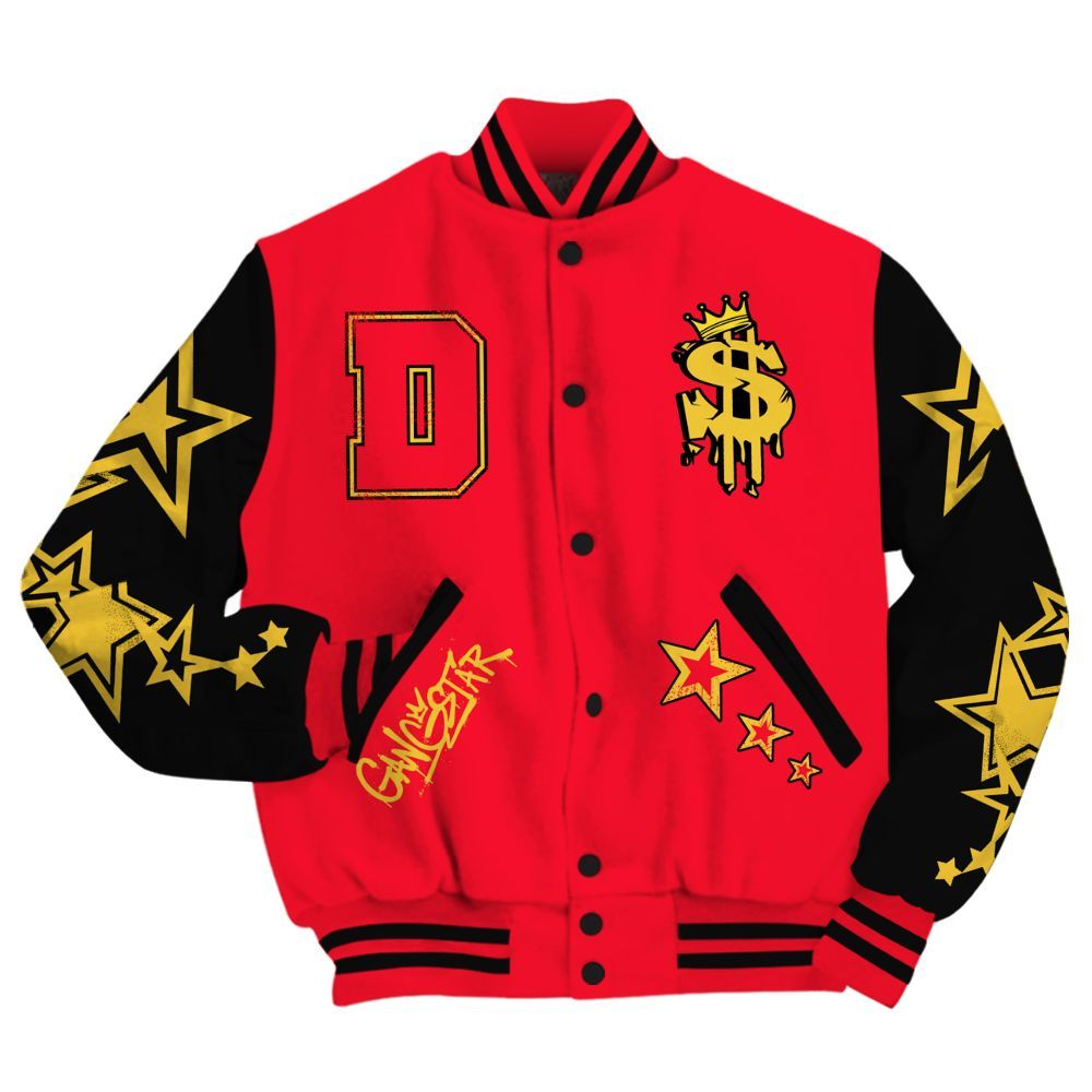 Varsity Jacket To Match KD 18 Air Bakin - Lucky Money Paid In Full Retro All Over Print