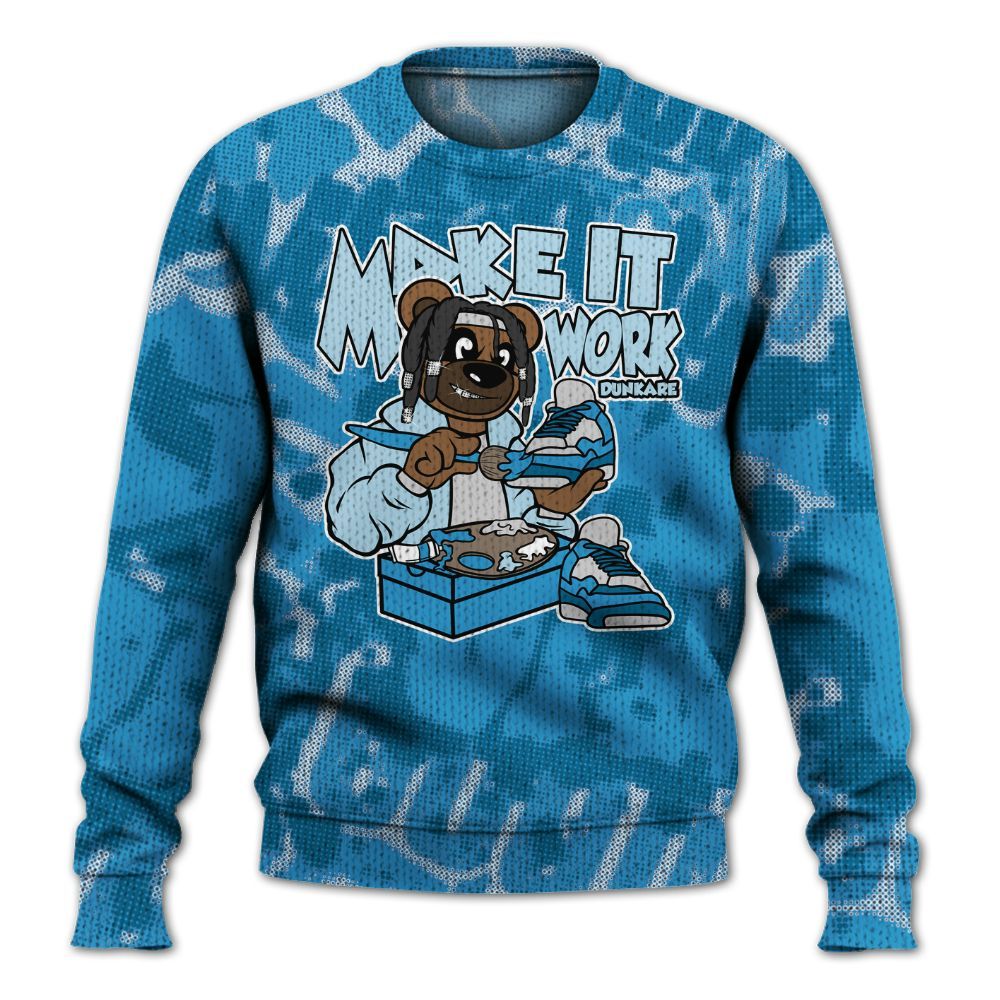 Knitted Sweater To Match Powder Blue 9s - Pull It Off Bear Street