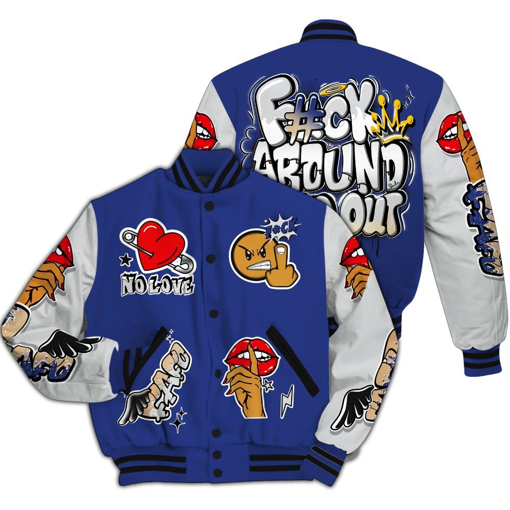 Varsity Jacket To Match JM Pro Black Concord - FK Around Find Out All Over Print