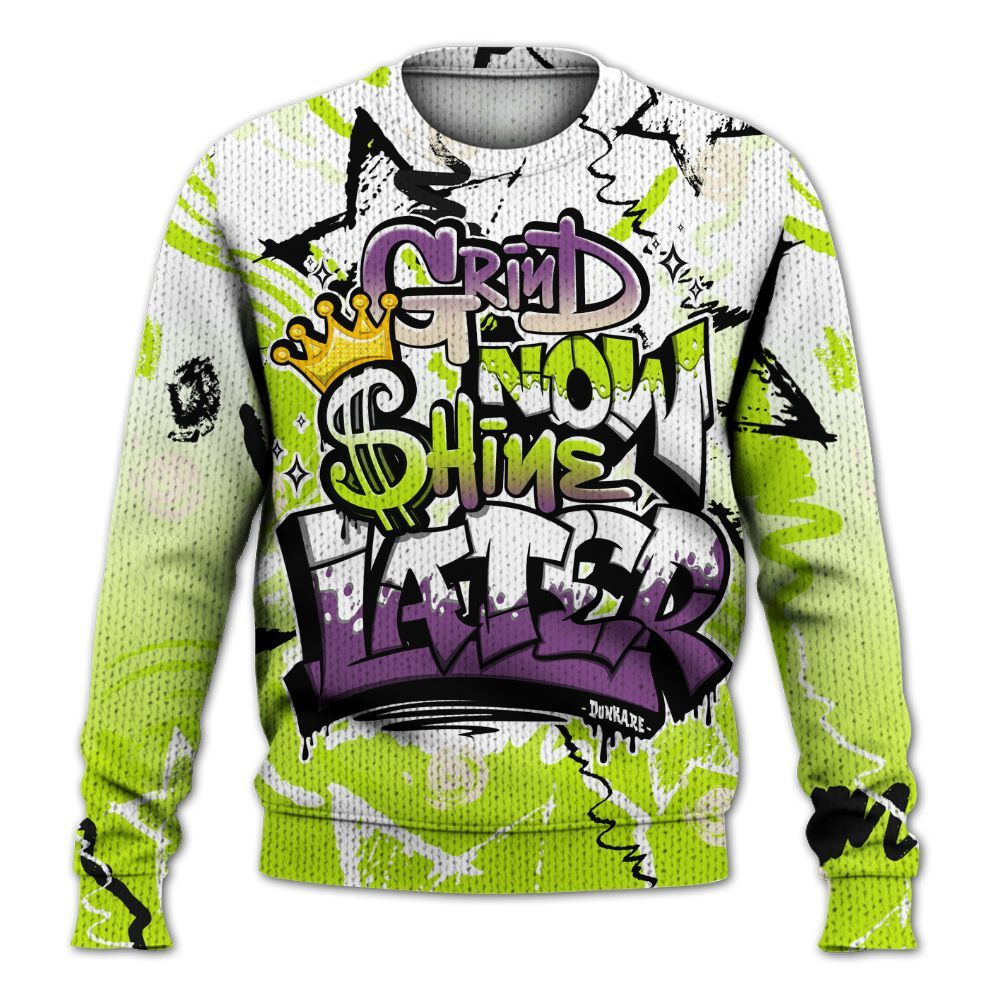 Sweater To Match GS Black Barely Volt 11s - Grind Shine Later Drip Graphic