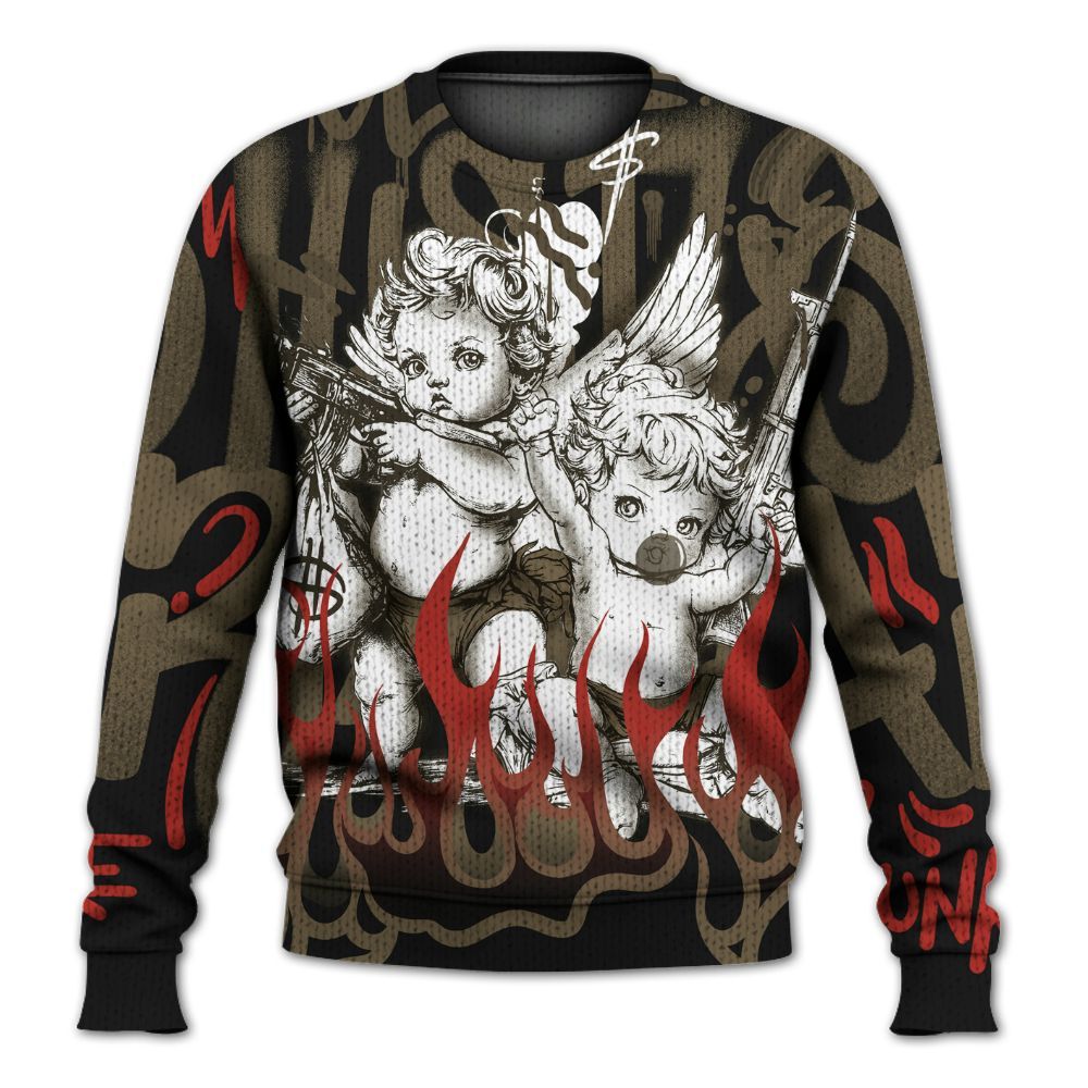 Knitted Sweater To Match Olive 9s - Angel Hustle Hard