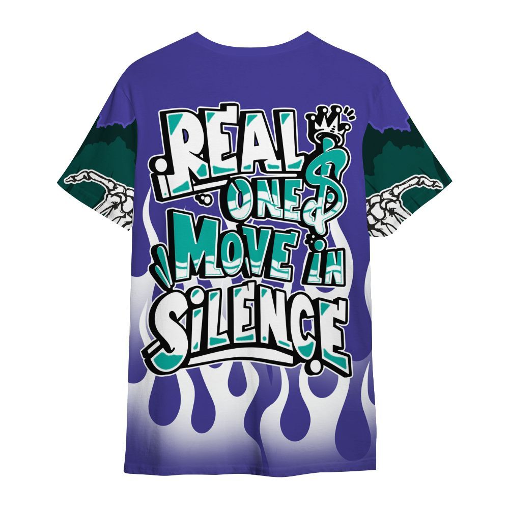 Shirt To Match Retro Grape 5s - Ones Move In Silence All Over Print