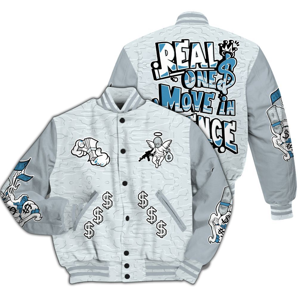 Varsity Jacket To Match Zion Half Moon 3s - Ones Move In Silence Graphic All Over Print