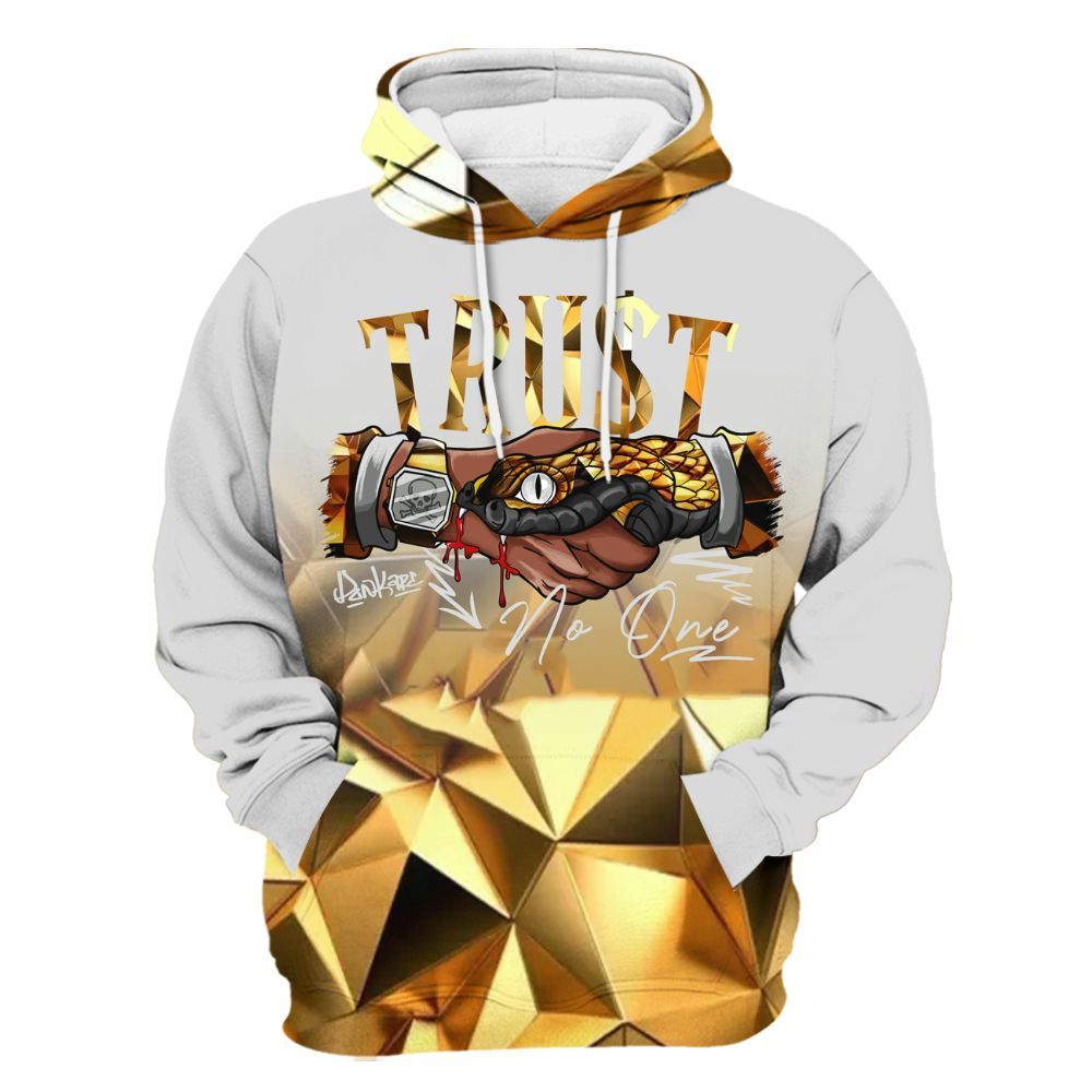 Hoodie To Match NET Gold 4s - Snake Trust No One Drip All Over Print