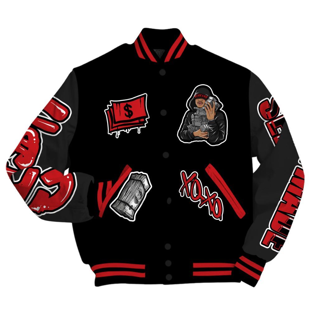 Varsity Jacket To Match Bloodline 12s - Selfmade Unique All Over Print