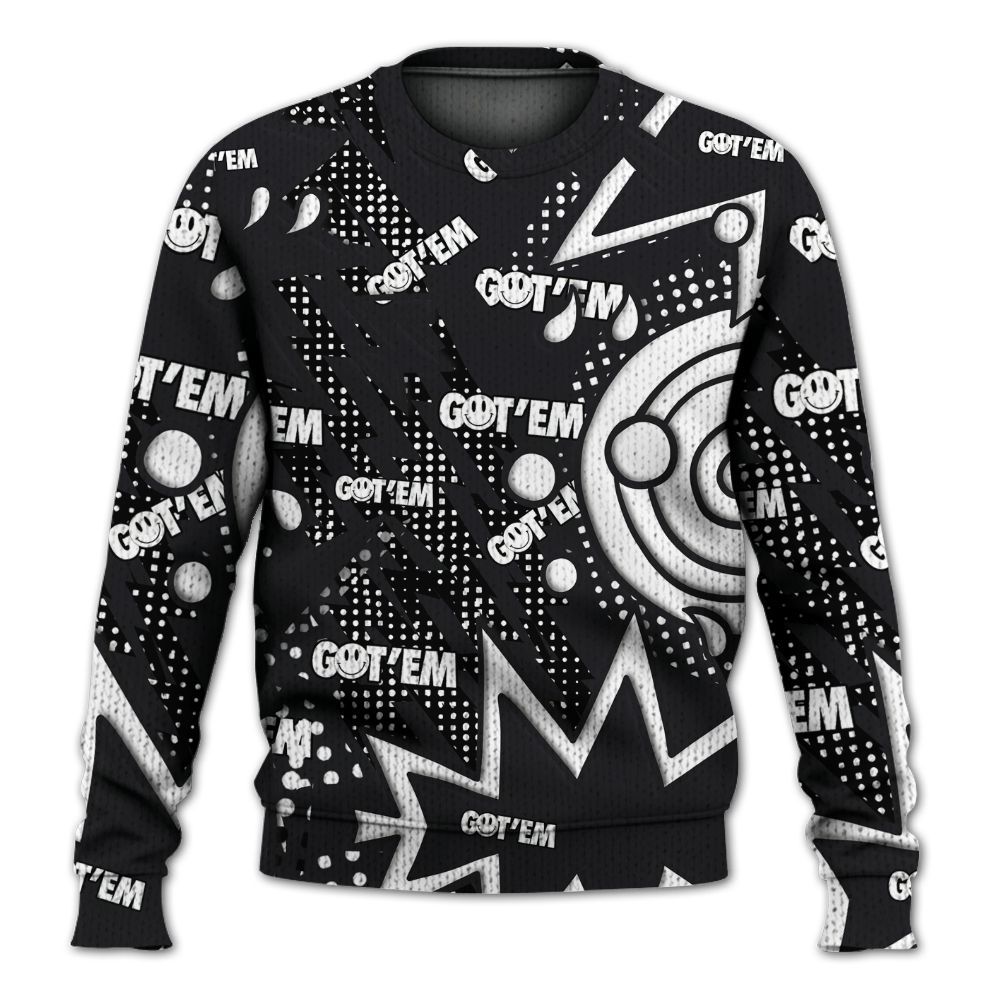 Knitted Sweater To Match White Thunder 4s, Retro Vintage 90s