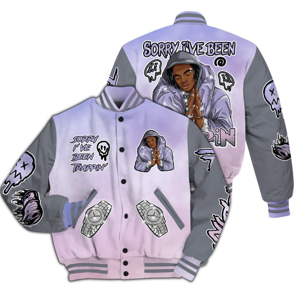 Varsity Jacket To Match Zen Master 4s - Trappin' Unique All Over Print