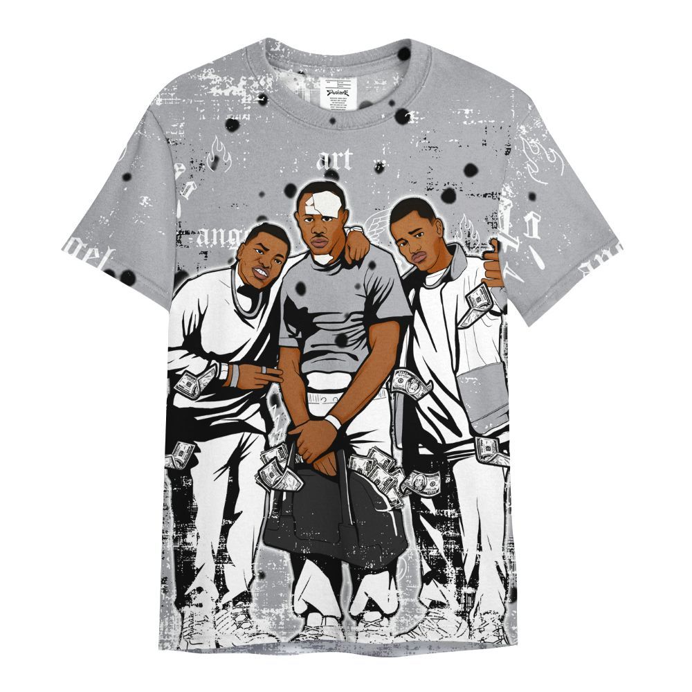 Shirt To Match White Cement 4s - Paid In Full Money All Over Print