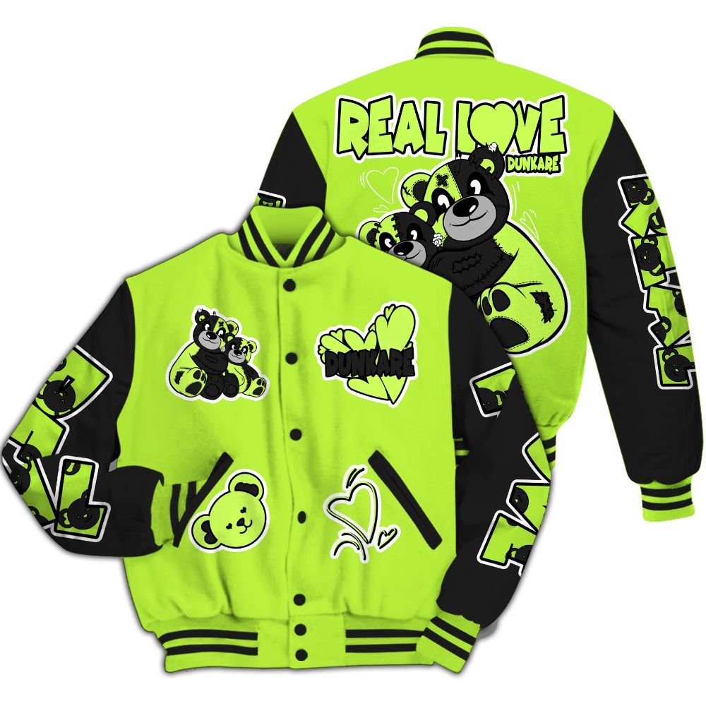 Varsity Jacket To Match Air Force 1 Low Dance Volt - Sincere Fondness Bear All Over Print