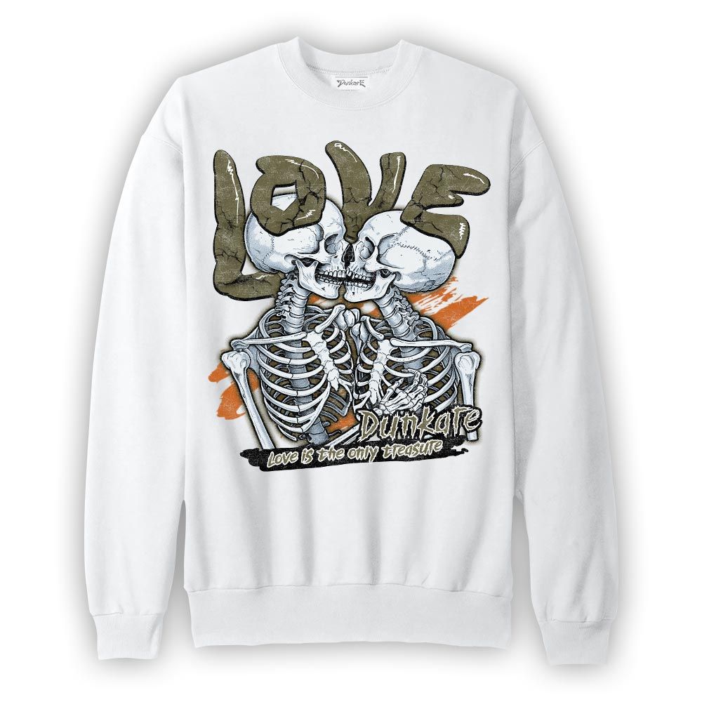 Sweatshirt To match Olive 5s Sweatshirt - Skull Love Bear Graphic