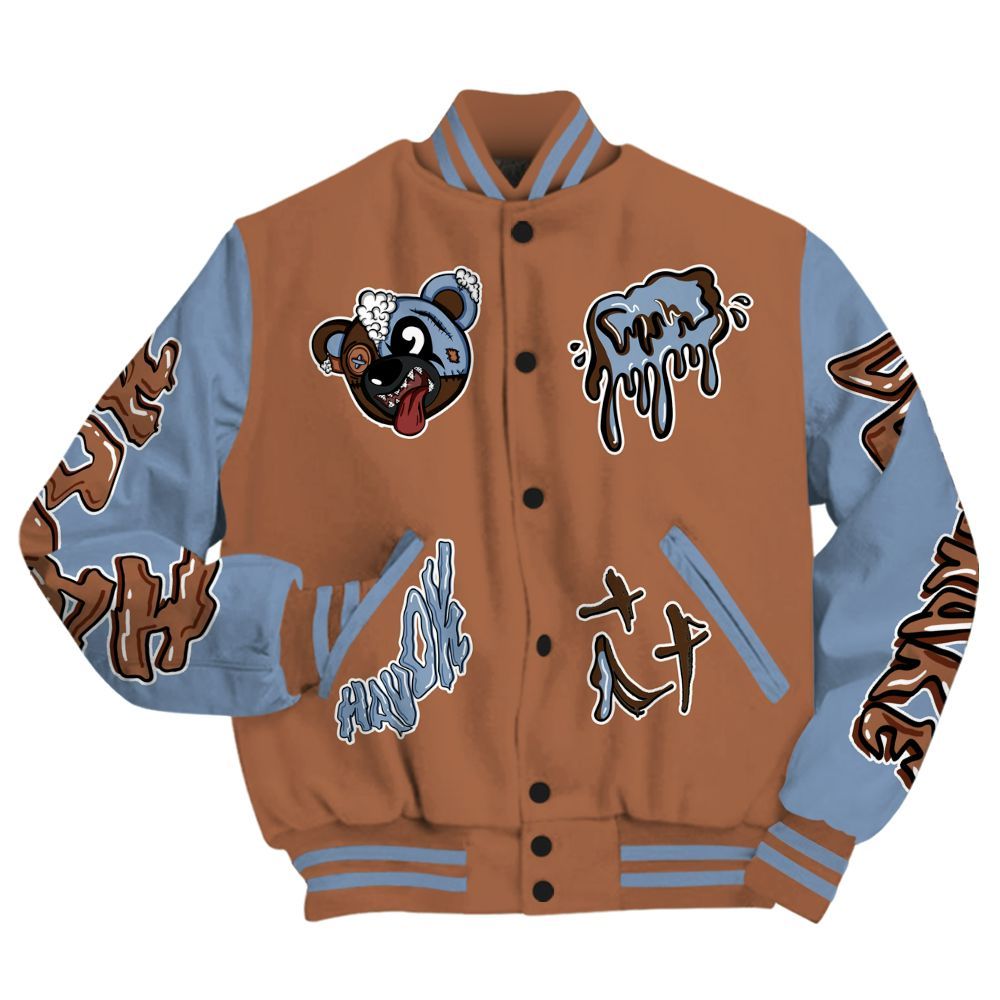 Varsity Jacket To Match Air Foamposite Metallic Copper - Havok Bear All Over Print
