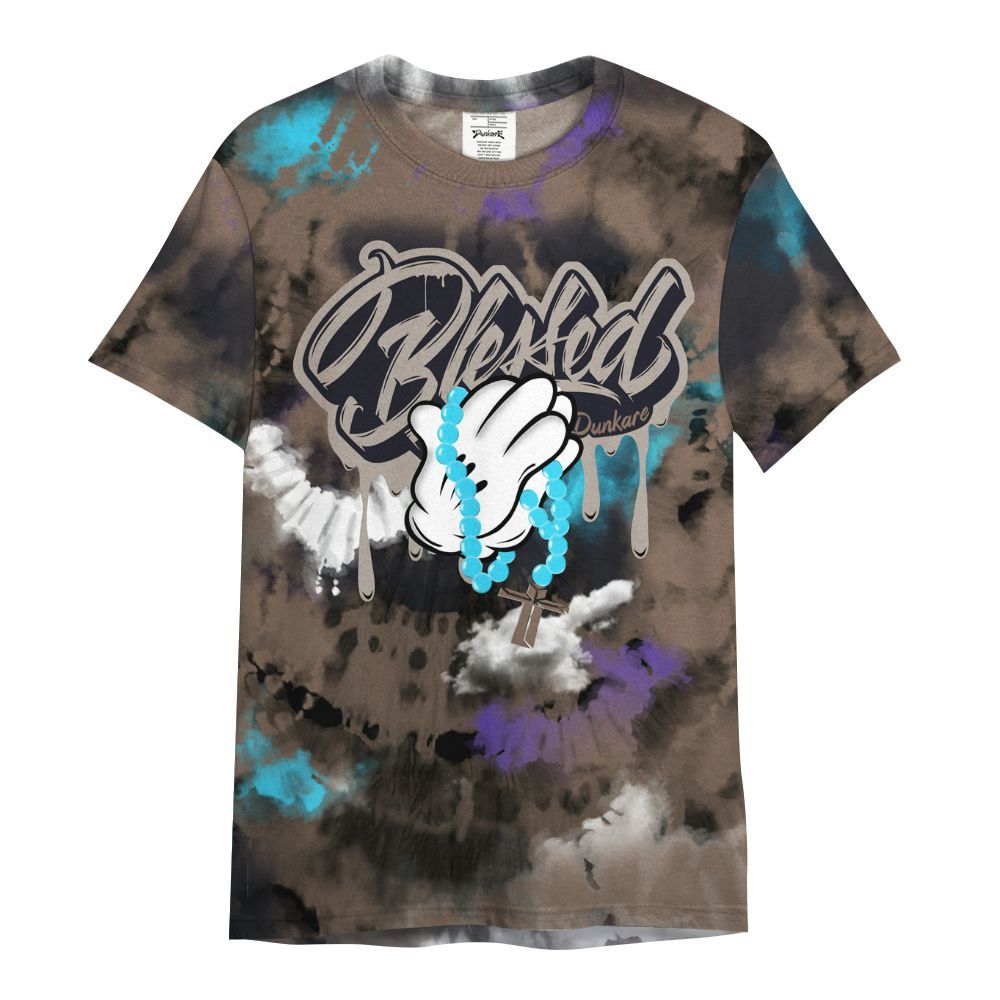 Shirt To Match Olive Concord 9s - God Blessed Tie Dye All Over Print