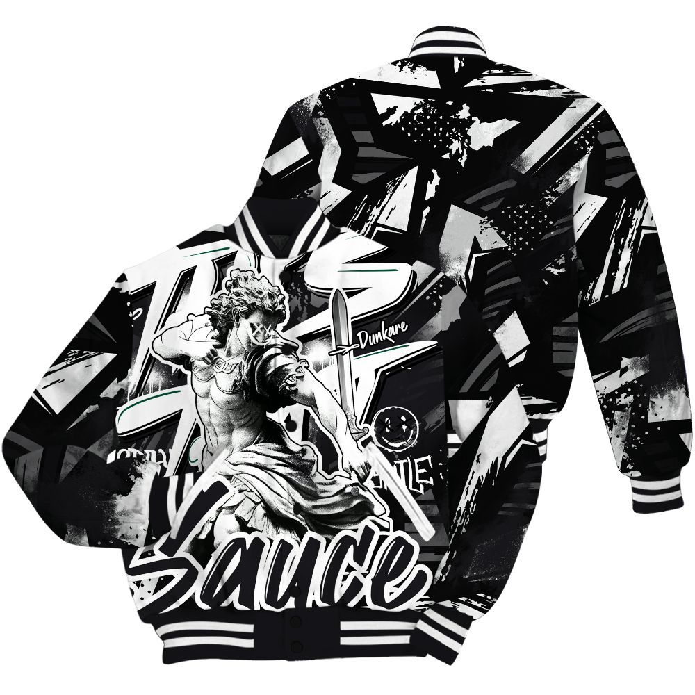 Varsity Jacket To Match White Thunder 4s - This That Sauce Retro All Over Print