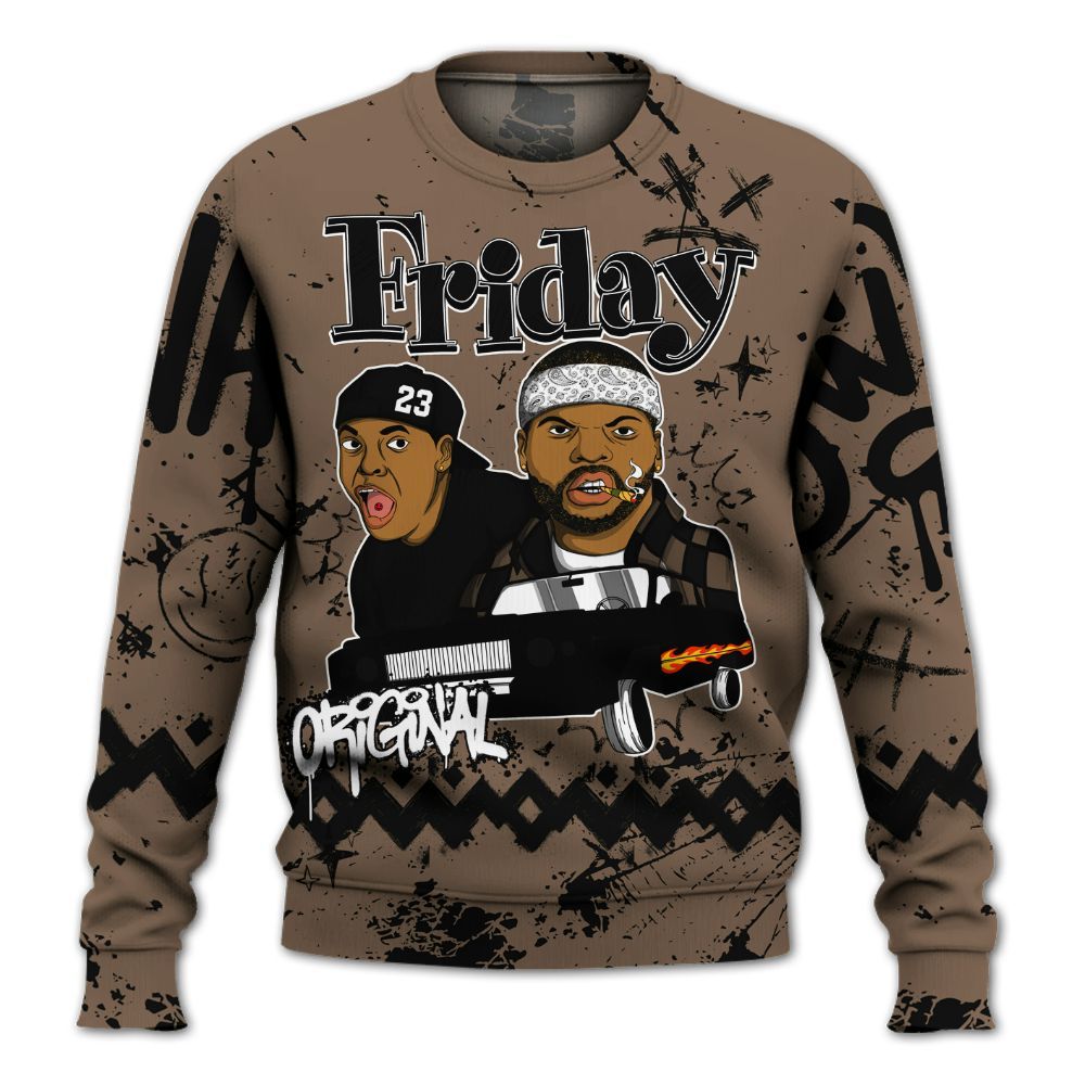 Sweatshirt To Match Dark Mocha Jack - Friday Sneaker Crayon All Over Print
