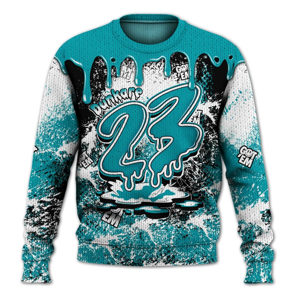 Knitted Sweater To Match Air Griffey Max Aquamarine 1s - Dripping 23 Drip