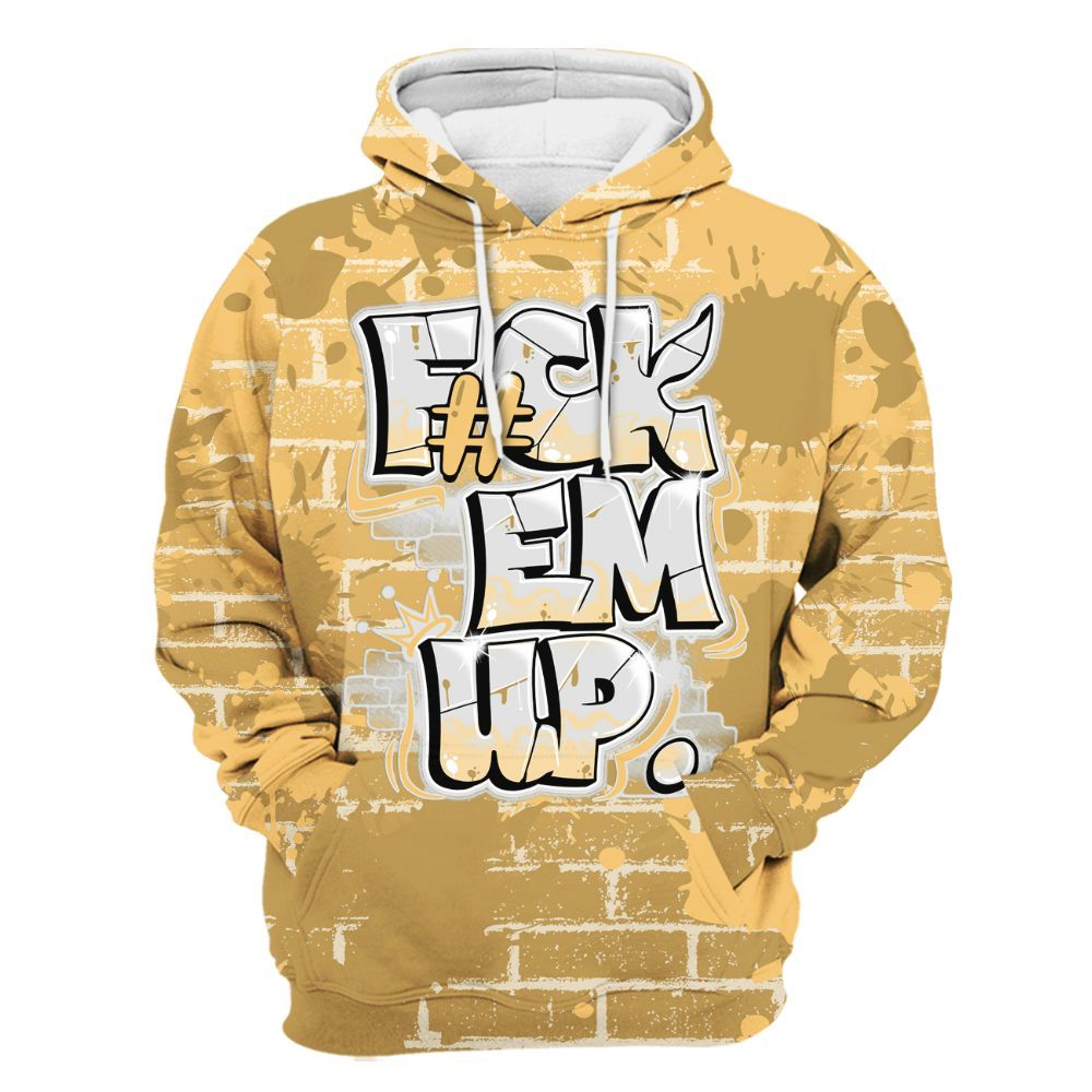 Hoodie To Match Craft Paris 6s - F#ck Em Graphic Brick Art All Over Print