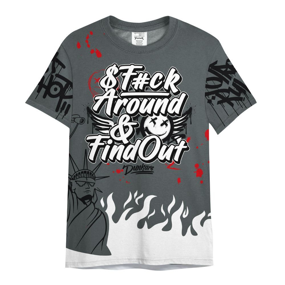 Shirt To Match Black RM Nigel Sylvester 4s - Graphic Fck Around Find Out All Over Print