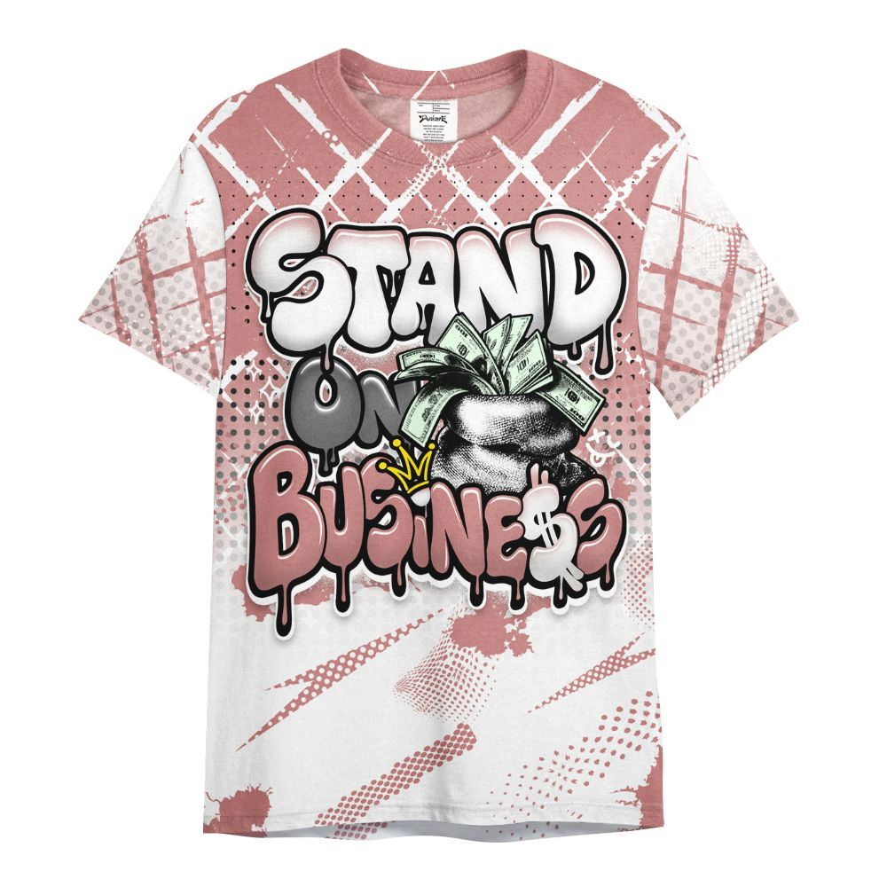 Shirt To Match Low OG Rust Pink 1s - Halftone Stand Business Dripping All Over Print