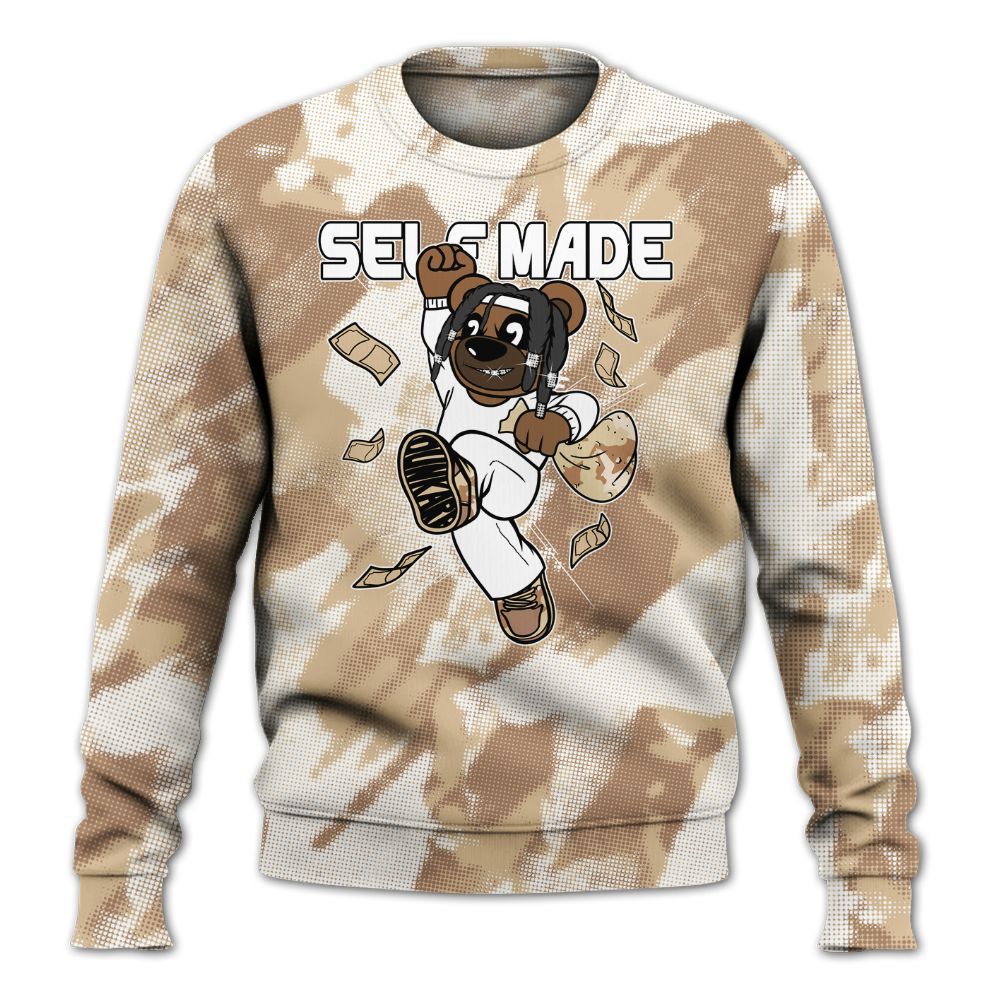 Sweatshirt To Match Desert Camo 3s - Autonomous Bear Abstract Halftone All Over Print