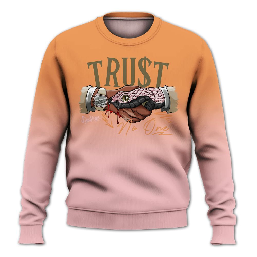 Sweatshirt To Match SB Dunk Low Red Stardust - Trust No One Drip All Over Print