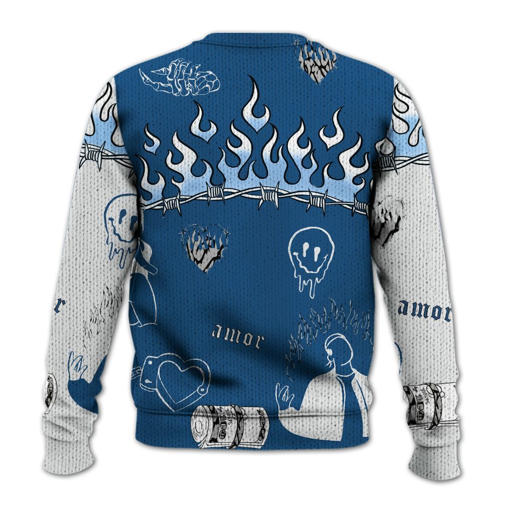 Knitted Sweater To Match Wizards 3s - Snake Trust No One