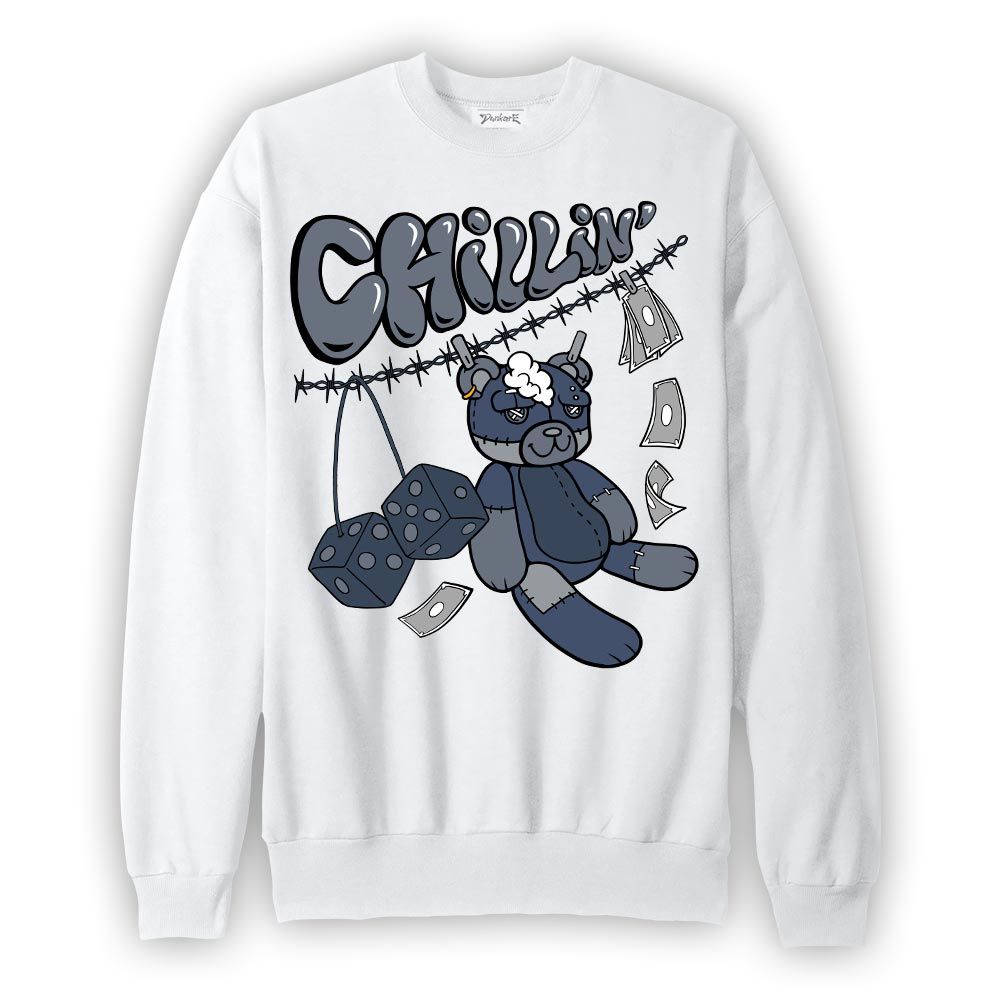 Sweatshirt To match Low Diffused Blue 11s Sweatshirt - Chillin Hugz Graphic