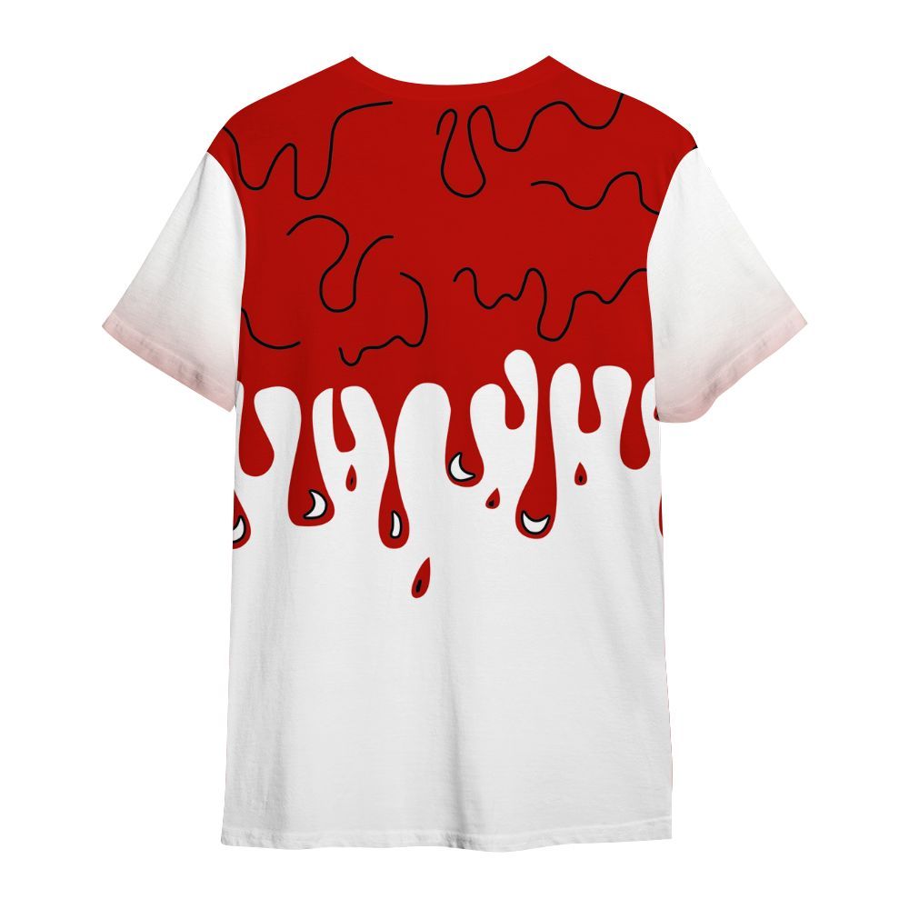 Shirt To Match OG Fire Red 5s, Trust No One Drip All Over Print