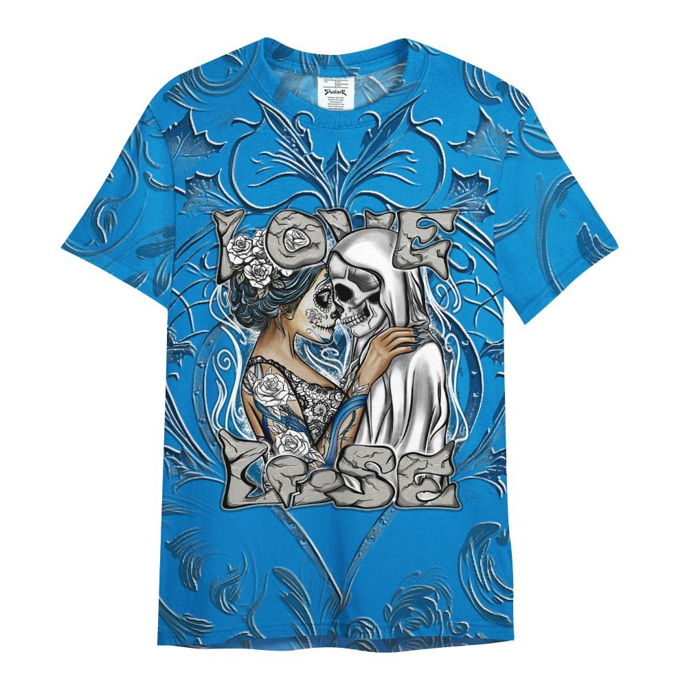 Shirt To Match Military Blue 4s - Loves Lose Gothic All Over Print