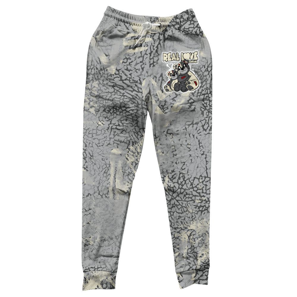 Sweatpant To Match Cement Grey 3s - Sincere Fondness Bear All Over Print