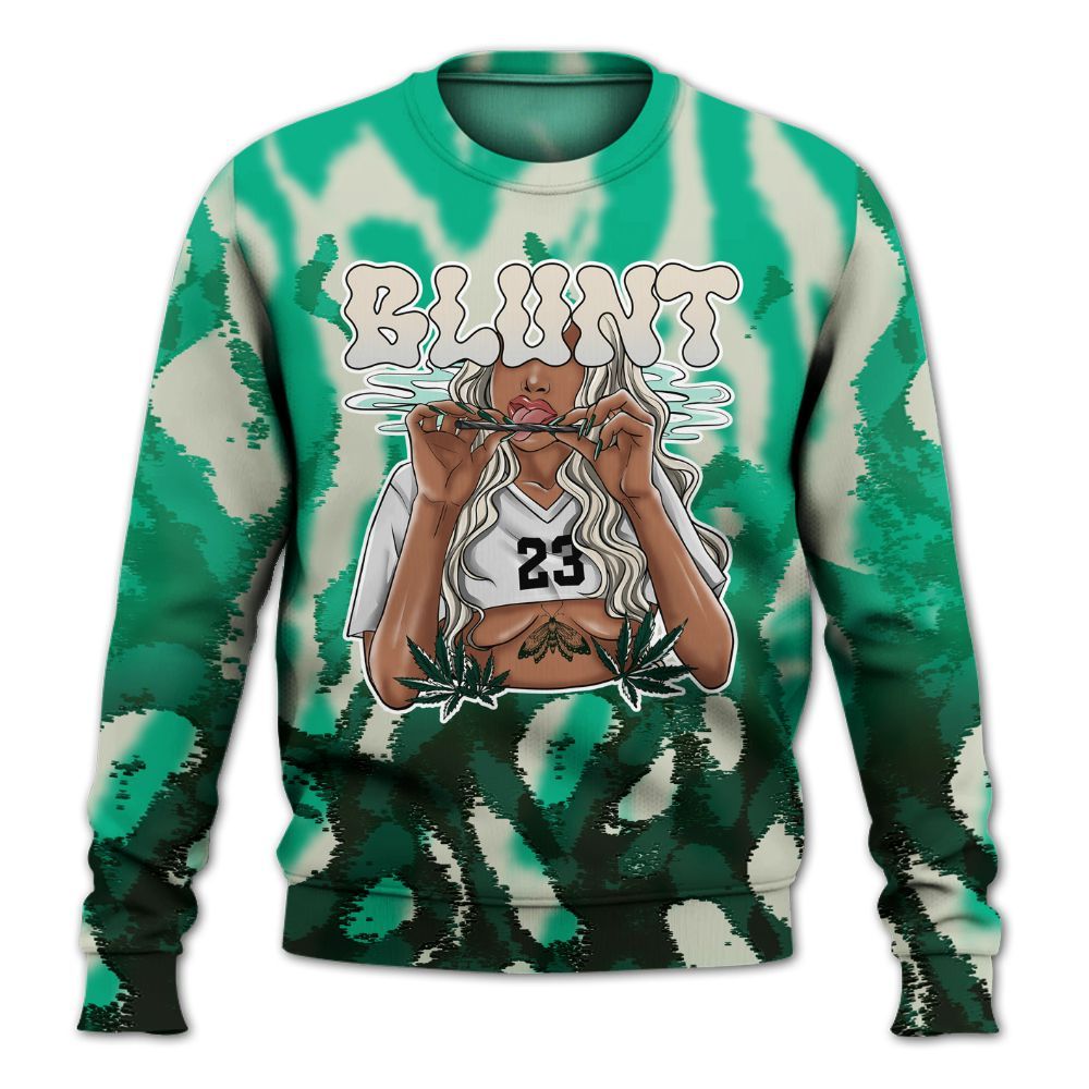 Sweatshirt To Match Oxidized Green 4s - Bluntz Burnz All Over Print