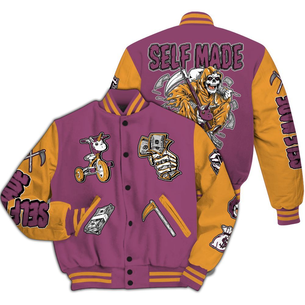 Varsity Jacket To Match High OG Brotherhood 1s - Self Make Skeleton All Over Print
