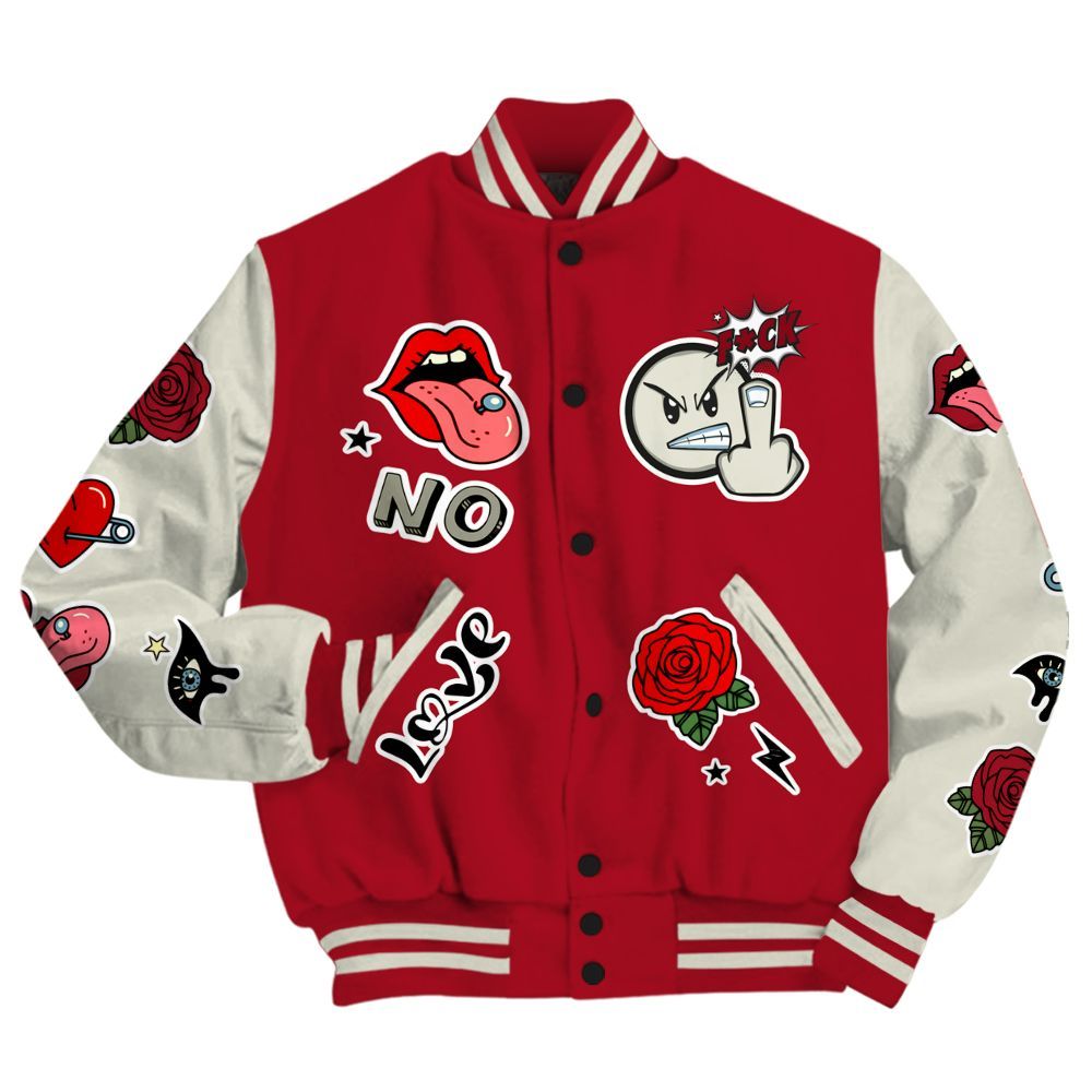 Varsity Jacket To Match 2025 High OG Cinnabar 1s - FK Around Find Out All Over Print