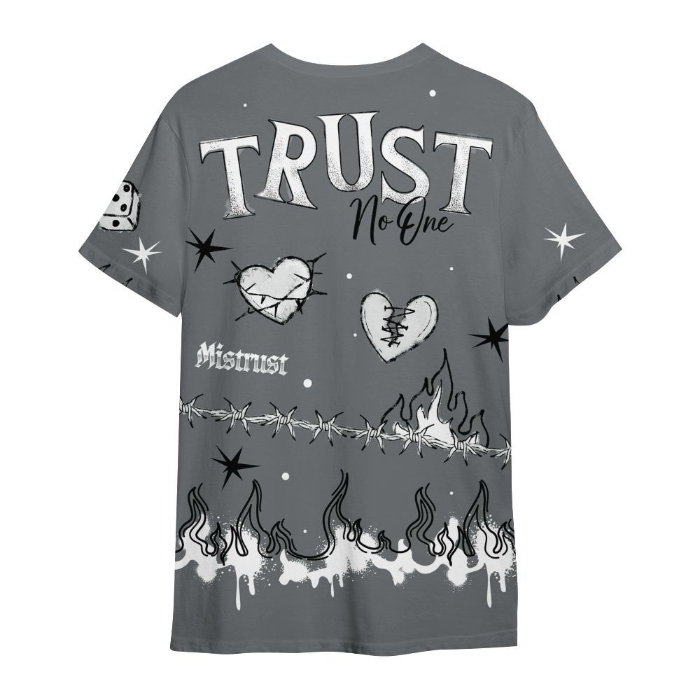 Shirt To Match Retro Fire Red 9s - Trust No One Snake-Bite Doodle Crayon All Over Print