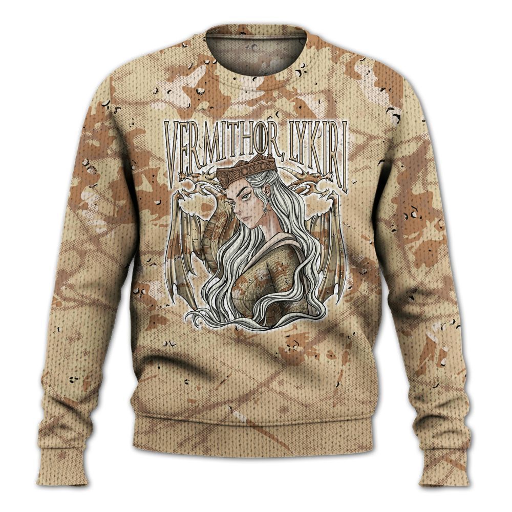 Knitted Sweater To Match Desert Camo 3s - Dragon's Mom! Profound