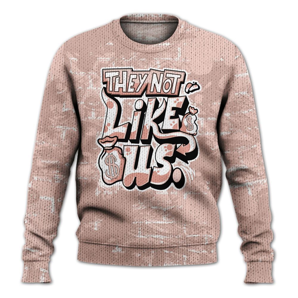 Knitted Sweater To Match Low Legend Pink 11s - Dislike Us Graphic Street Art