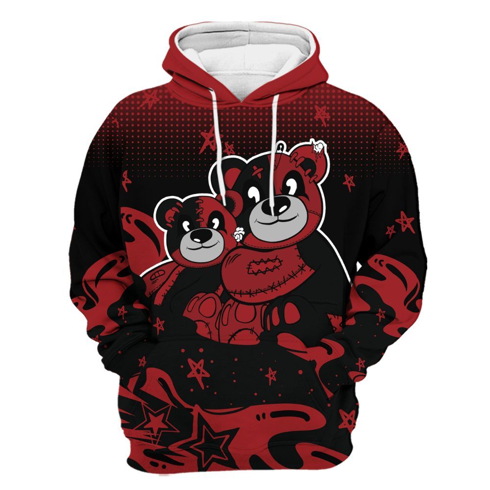 Hoodie To Match Alternate Flu Game 12s Shirt - Sincere Fondness Bear Stars All Over Print