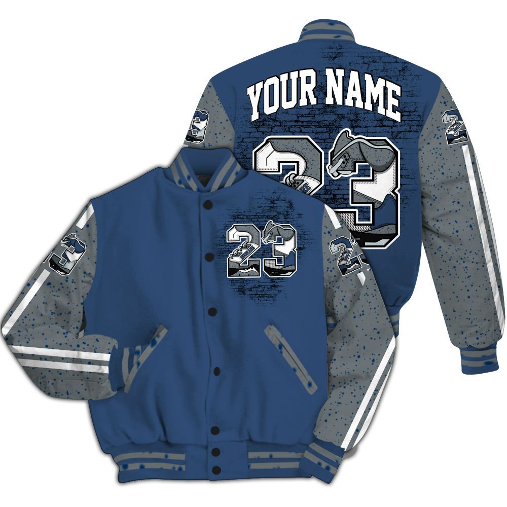 Varsity Jacket To Match Midnight Navy 4s - Custom Name Number 23 5s All Over Print
