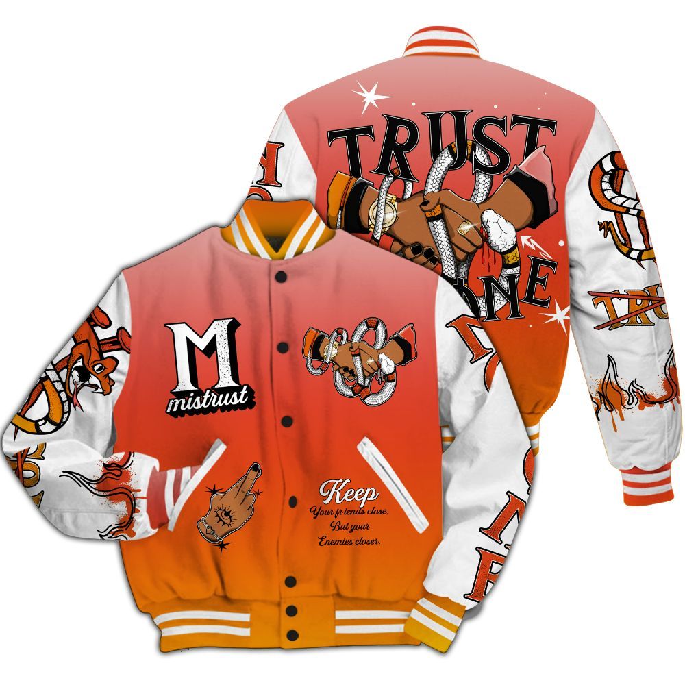 Varsity Jacket To Match Dunk High Candy Corn - Trust No One Snake-Bite Street Style All Over Print