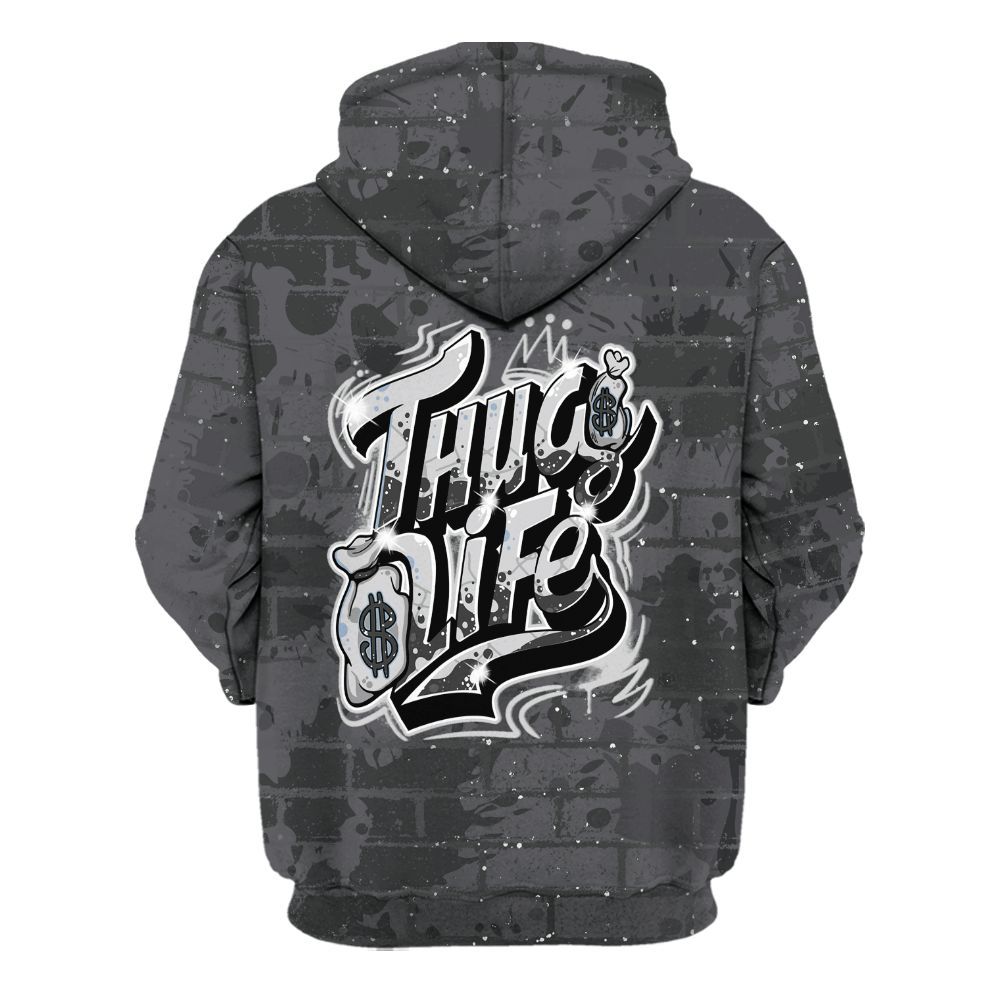 Hoodie To Match Reverse Oreo 6s - Free Thug Living Graphic Brick Art All Over Print