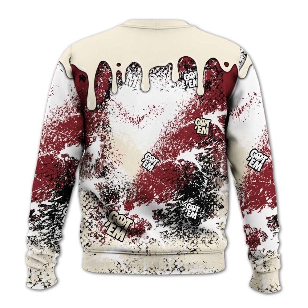 Sweatshirt To Match Valentine's Day 2026 4s - Dripping 23 Drip All Over Print