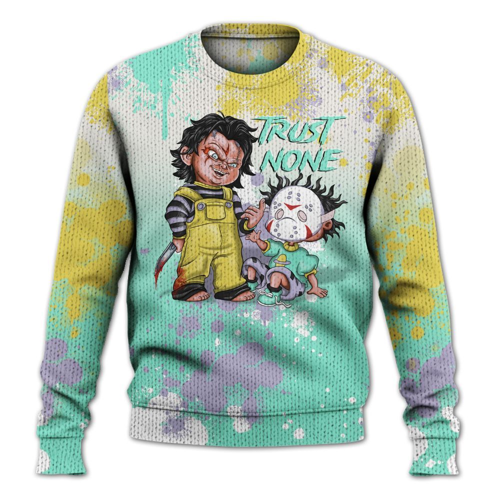 Sweater To Match Dunk Low Easter 2026 - Trust No One Scary Graphic